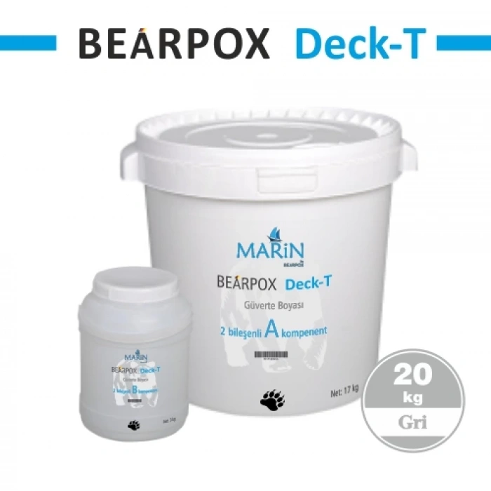 BearPOX Deck T epoksi güverte boyası 20 kg Set Gri