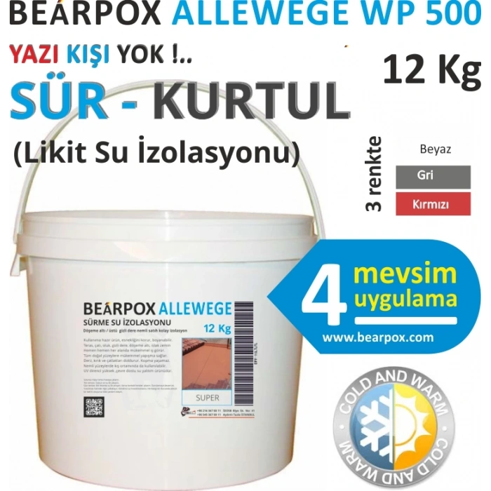 Su yalıtım malzemesi 12 kg Sür Kurtul BearPOX WB 500 ALLEWEGE