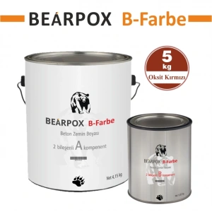 BearPOX B Farbe epoksi zemin boyası 5 kg Set Kırmızı