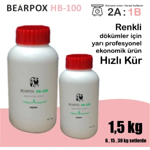 BearPOX HB 100 Hobi ve Sanatsal epoksi reçine 1500 g Set