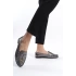 Kadın Günlük Rahat Tokalı Casual Klasik Ayakkabı Babet LRS02 - Gri