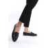 Kadın Günlük Rahat Tokalı Casual Klasik Ayakkabı Babet LRS02 - Siyah