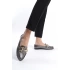 Kadın Günlük Rahat Tokalı Casual Klasik Ayakkabı Babet LRS03 - Gri