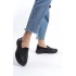 Kadın Taş Detalı Rahat Günlük Klasik Ayakkabı Babet ALD1 - Siyah