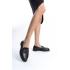 Kadın Tokalı Rahat Loafer K67 - Siyah Cilt