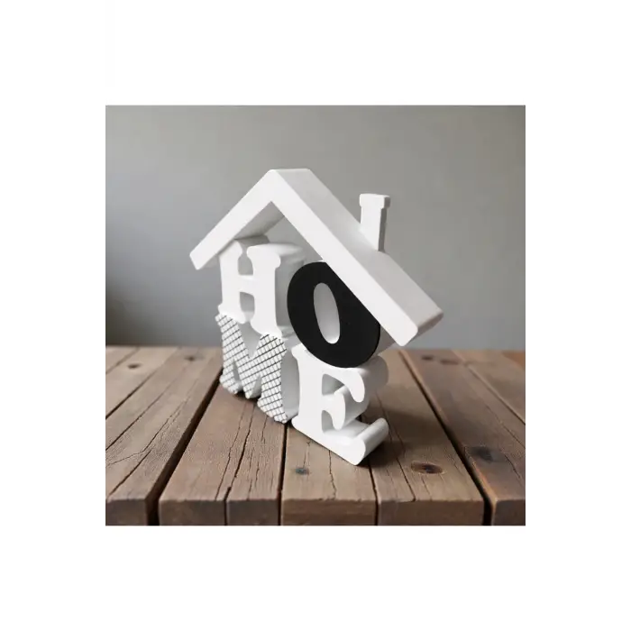 Modern Çatılı Ev - Mükemmel Ev Dekorasyonu İçin Obje (3D Yüksek Kalite) 20cm x 17cm
