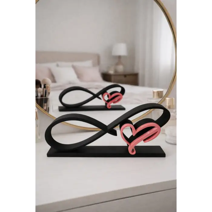 Sonsuz Kalp Masa Dekoru Sevgililer Günü Özel Hediyelik Tasarım (3D Yüksek Kalite)