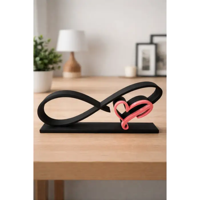 Sonsuz Kalp Masa Dekoru Sevgililer Günü Özel Hediyelik Tasarım (3D Yüksek Kalite)