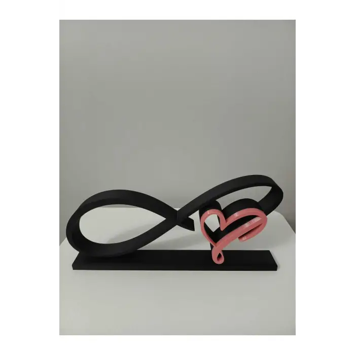 Sonsuz Kalp Masa Dekoru Sevgililer Günü Özel Hediyelik Tasarım (3D Yüksek Kalite)