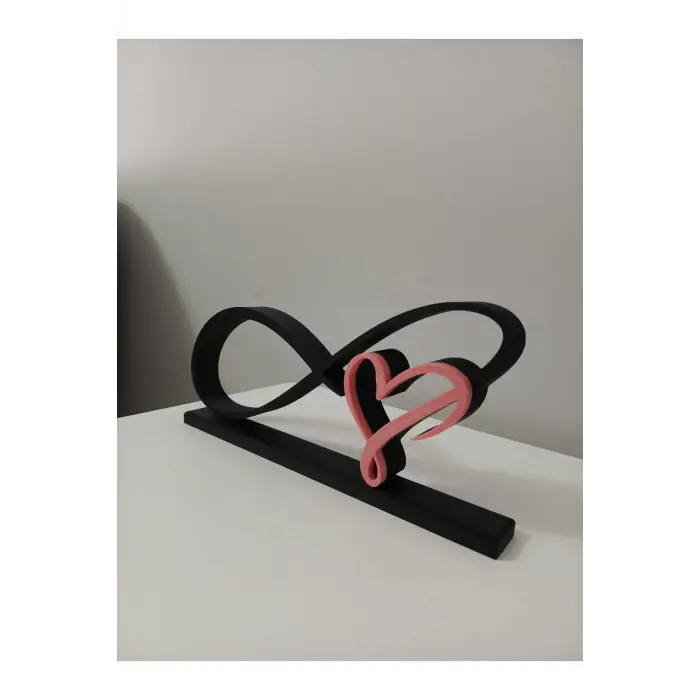Sonsuz Kalp Masa Dekoru Sevgililer Günü Özel Hediyelik Tasarım (3D Yüksek Kalite)