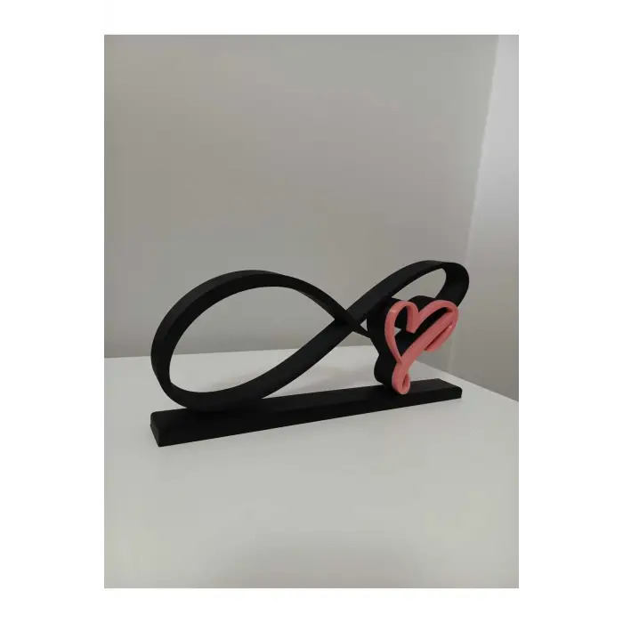 Sonsuz Kalp Masa Dekoru Sevgililer Günü Özel Hediyelik Tasarım (3D Yüksek Kalite)