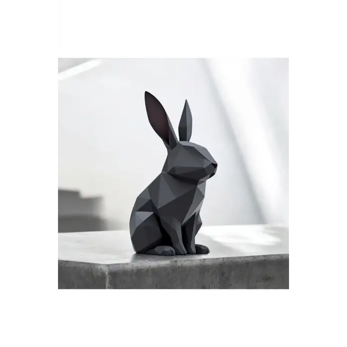 Minimalist Dekoratif Tavşan Figürü (3D Yüksek Kalite) 8cm x 12cm x 15cm