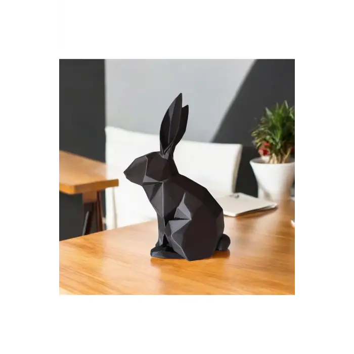 Minimalist Dekoratif Tavşan Figürü (3D Yüksek Kalite) 8cm x 12cm x 15cm