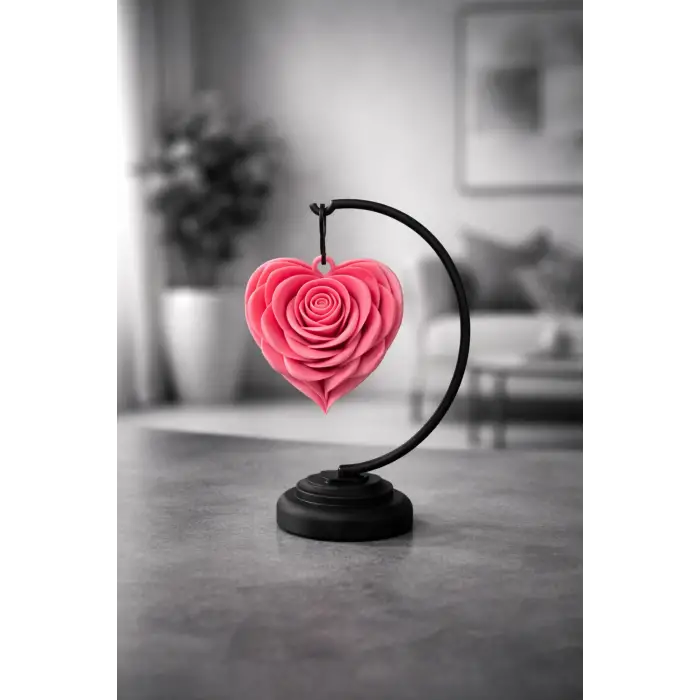 Stant Salıncaklı 3 Boyutlu Gül Temalı Sarkan Dekoratif Masaüstü Obje Biblo