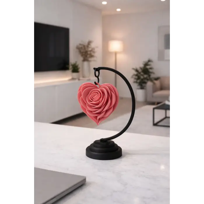 Stant Salıncaklı 3 Boyutlu Gül Temalı Sarkan Dekoratif Masaüstü Obje Biblo