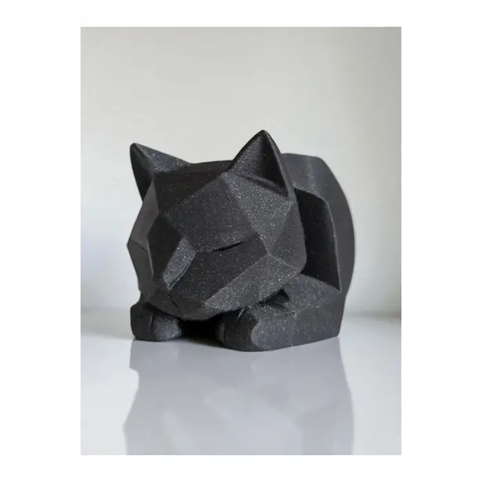 Sevimli Oturan Yavru Kedi Ev Dekorasyonu Dekoratif Figür, Biblo 3D 15x11cm