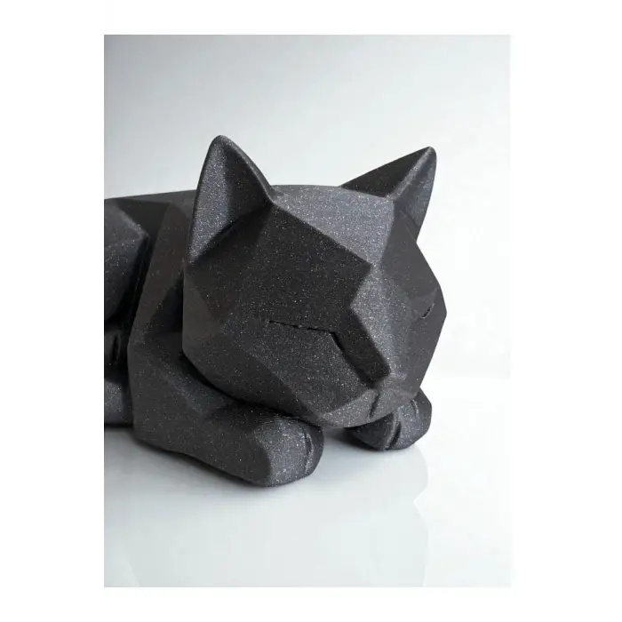 Sevimli Oturan Yavru Kedi Ev Dekorasyonu Dekoratif Figür, Biblo 3D 15x11cm