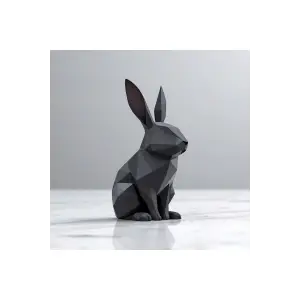 Minimalist Dekoratif Tavşan Figürü (3D Yüksek Kalite) 8cm x 12cm x 15cm