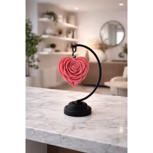 Stant Salıncaklı 3 Boyutlu Gül Temalı Sarkan Dekoratif Masaüstü Obje Biblo