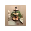 Üç Katlı Atıştırmalık ve Pasta Servis Standı (3D Yüksek Kalite)