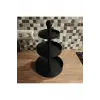 Üç Katlı Atıştırmalık ve Pasta Servis Standı (3D Yüksek Kalite)