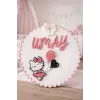 Hello Kitty Temalı İsme Özel Tasarım Kız Bebek ve Çocuk Kapı Süsü