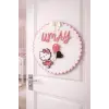Hello Kitty Temalı İsme Özel Tasarım Kız Bebek ve Çocuk Kapı Süsü