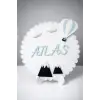 Gökyüzü Temalı İsme Özel Tasarım Erkek Bebek ve Çocuk Kapı Süsü - Kaliteli PLA Malzeme Bebek Odası Dekorasyonu 25x25cm