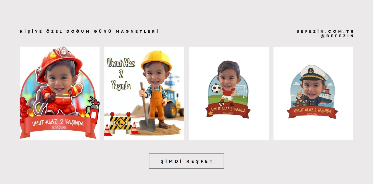 Kişiye Özel Doğum Günü Magnetleri