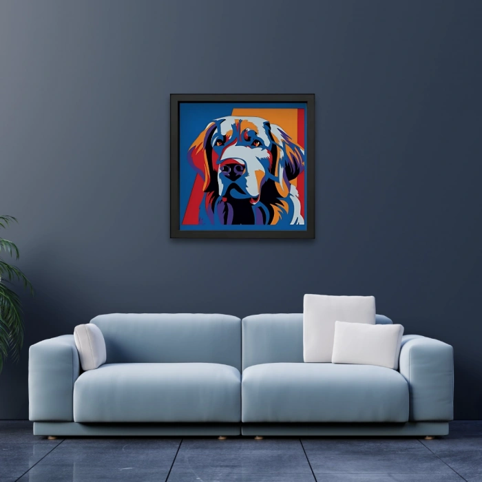 3 Boyutlu Alman Kurdu Çok Katmanlı Ahşap Duvar Dekoru