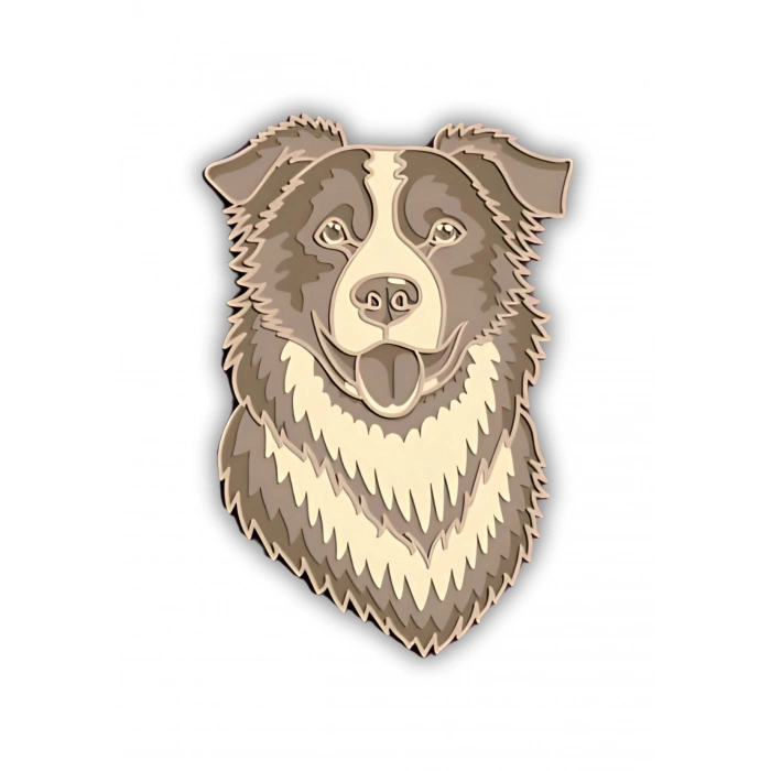 Ahşap Köpek Portre Duvar Dekoru