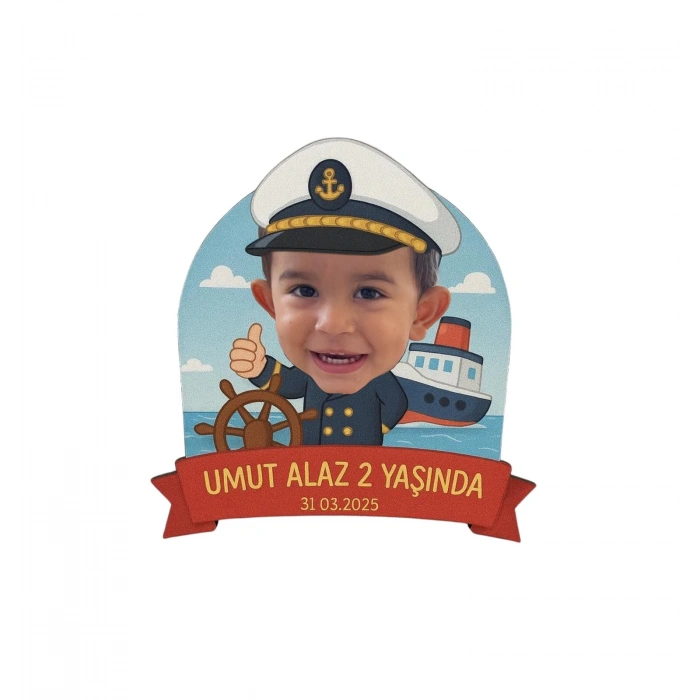 Denizci Temalı Kişiye Özel Doğum Günü Magneti