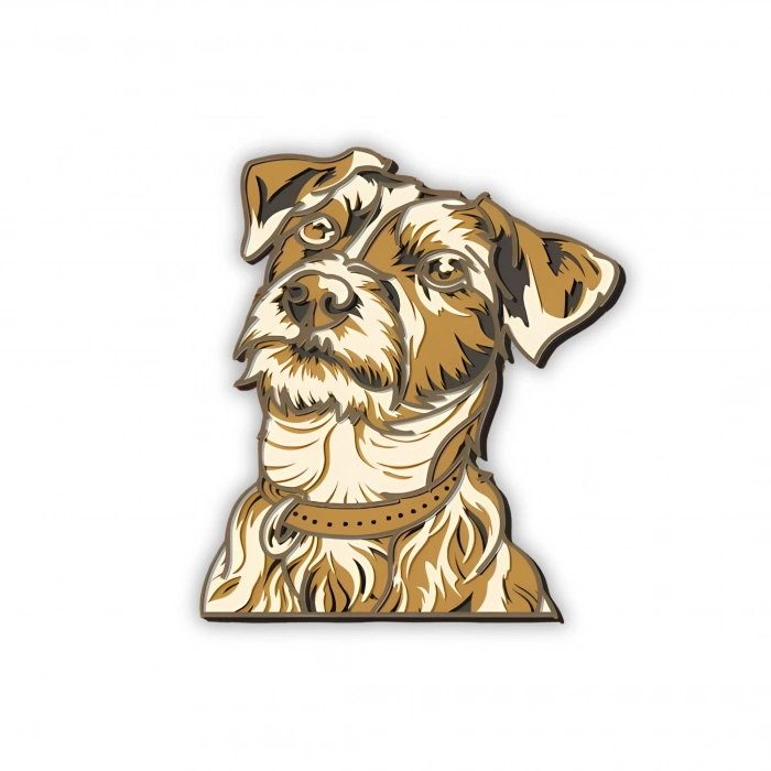 Jack Russell Terrier Cinsi Köpek Temalı Katmanlı Ahşap Duvar Dekoru