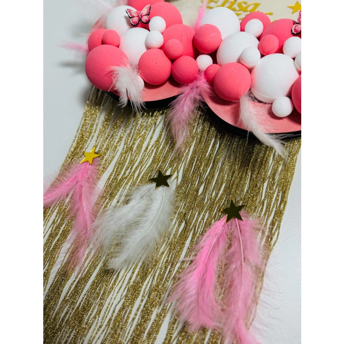 Kelebek Temalı Işıklı Kapı Süsü