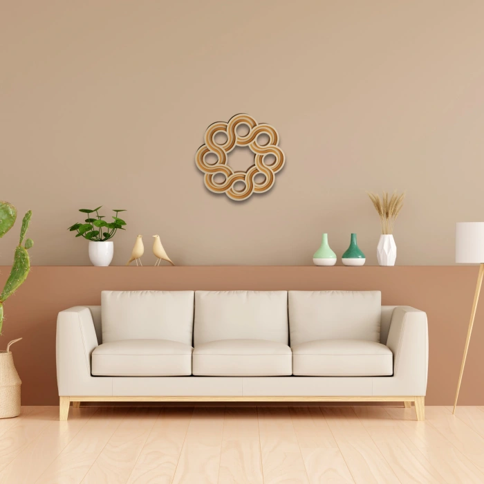 Kelt Düğümlü Ahşap Duvar Dekoru