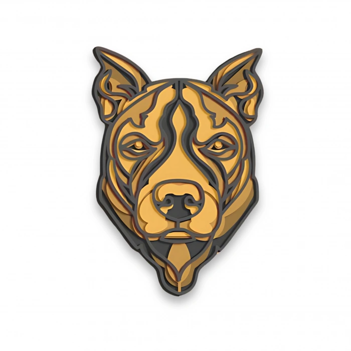 Köpek Temalı Katmanlı Ahşap Duvar Dekoru