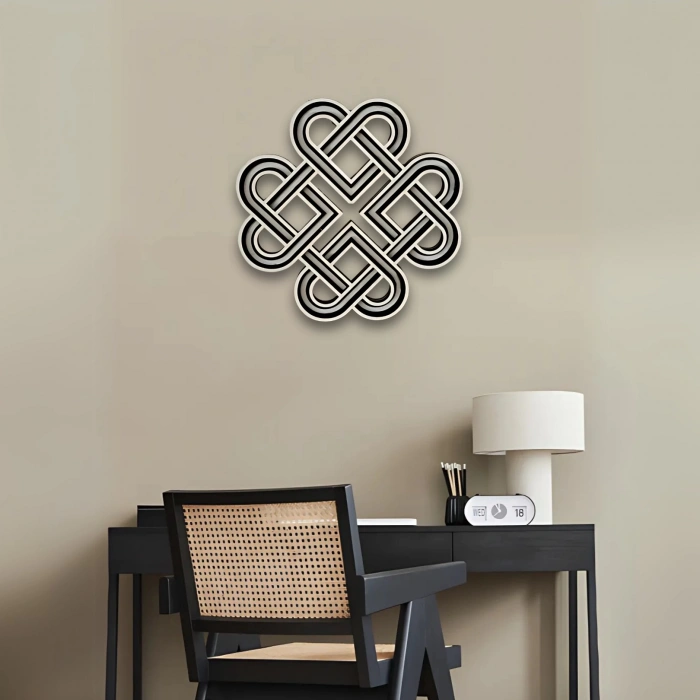 Sonsuz Düğümlü Ahşap Duvar Dekoru