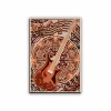 Gitar Temalı Çok Katmanlı Ahşap Duvar Dekoru