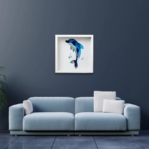 3D Deniz Temalı Yunus Çok katmanlı Duvar Tablosu