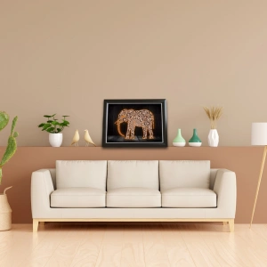 Çok Katmanlı Fil Mandala Ahşap Duvar Dekoru