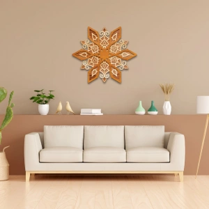 Çok Katmanlı Yıldız Mandala Ahşap Duvar Dekoru