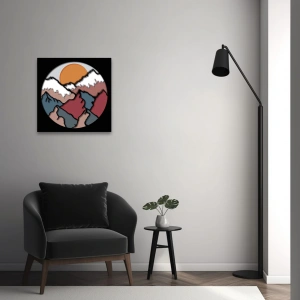 Dağ Manzarası Temalı Katmanlı Ahşap Duvar Dekoru