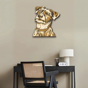 Jack Russell Terrier Cinsi Köpek Temalı Katmanlı Ahşap Duvar Dekoru