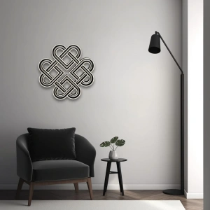 Sonsuz Düğümlü Ahşap Duvar Dekoru