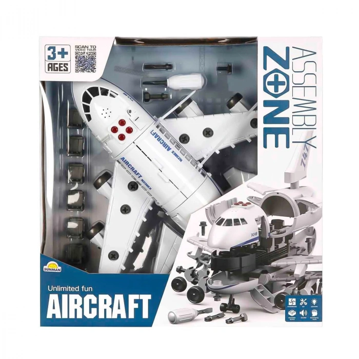 1005033 Sesli ve Işıklı Sök Tak Yolcu Uçağı