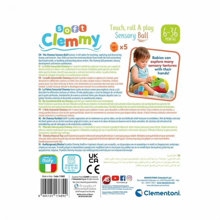 17689 Soft Clemmy - Yumuşak Blok Duyusal Top 5 parça 6-36 ay