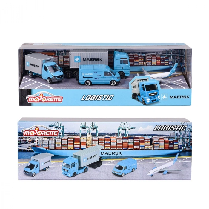 212057290 Majorette MAERSK Lojistik Arabaları 4 Parça -Simba