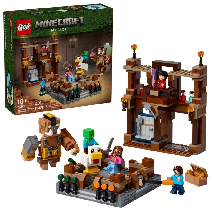 21272 Lego Minecraft Orman Malikanesi Dövüş Ringi 491 parça +10 yaş