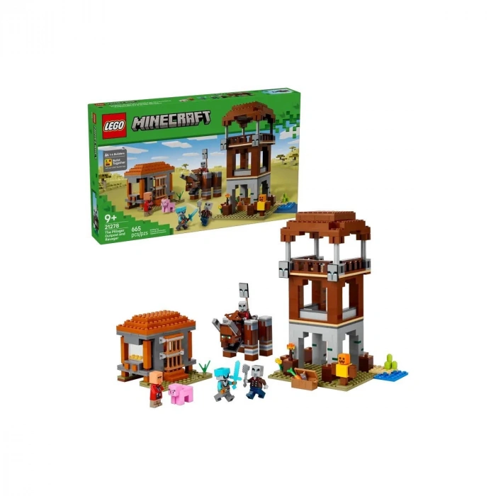21278 Lego Minecraft Pillager Karakolu ve Ravager 665 parça +9 yaş