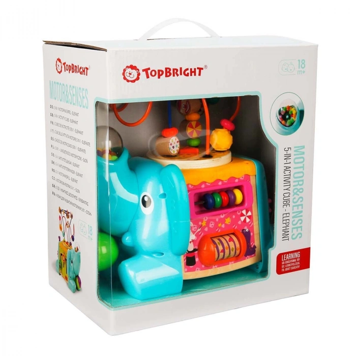 3906 SUN-Tahta Oyuncaklar Aktivite Küpü 5 İN 1